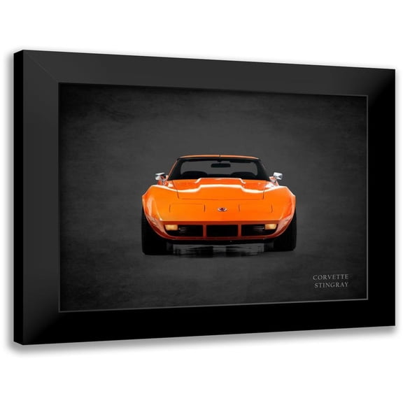 Rogan, Mark 14x12 Black Modern Framed Museum Art Print Titled - Chevrolet Corvette Stingray 1974