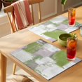 thumbnail image 4 of Sage Green Gray Block Placemats Set of 4 Abstract Art Place Mats Table Mats Kitchen Dining Home Outdoor Party Table Decoration, 4 of 9