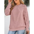 thumbnail image 5 of Cupshe Women's Cutout Crewneck Long Sleeve Sweater, Sizes XS-XL, 5 of 7