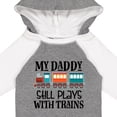 thumbnail image 4 of Inktastic Daddy Still Plays with Trains Boys or Girls Long Sleeve Baby Bodysuit, 4 of 5