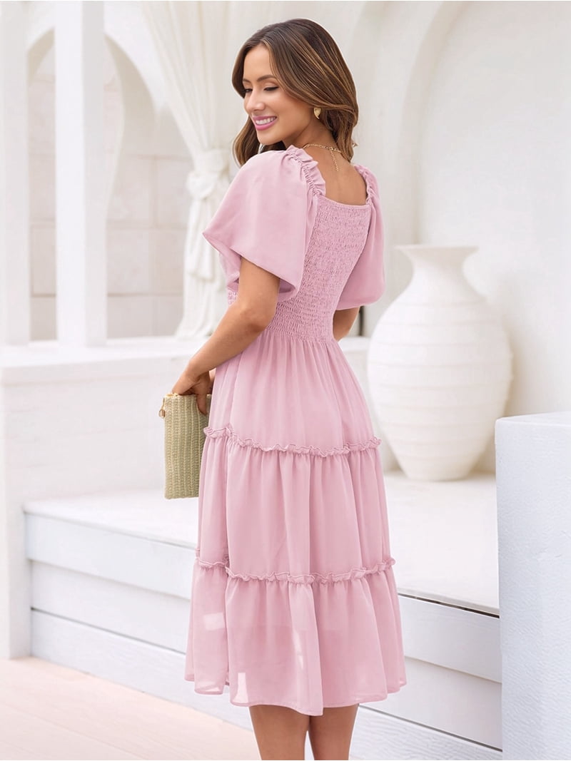 white dress a line midi Velvi - Kennedy Midi Dress - White