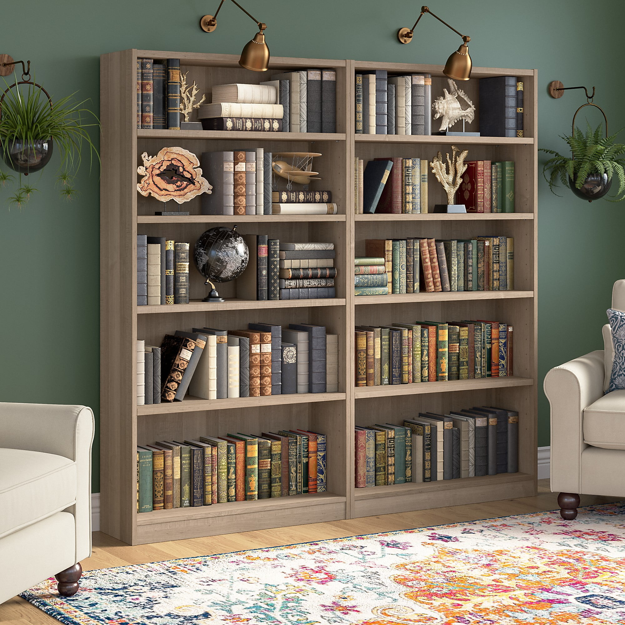 Bush Furniture Universal Tall 5 Shelf Bookcase