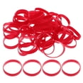 thumbnail image 1 of FESTFENDS 50 Pcs Bracelets Élastiques en Silicone Rouges Bandes Décoratives pour Événements Extérieurs, 1 of 6