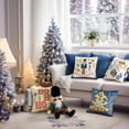 thumbnail image 3 of Christmas Nutcracker Velvet Decorative Pillows, Color Blocking Printed Christmas Series, 18" x 18", Blue and Gold, Set of 4, 3 of 4