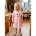 thumbnail image 2 of Toddler Little Girl Back to School Outfit First Day of School Pre Kindergarten Plaid Smocked Short Sleeve Dress Summer Clothes 2-7T, 2 of 9