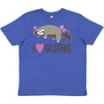 thumbnail image 3 of Inktastic I Love Sloths Youth T-Shirt, 3 of 5
