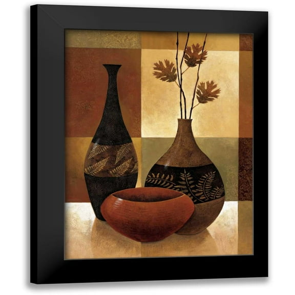 Mallett, Keith 12x14 Black Modern Framed Museum Art Print Titled - Natures Patchwork II