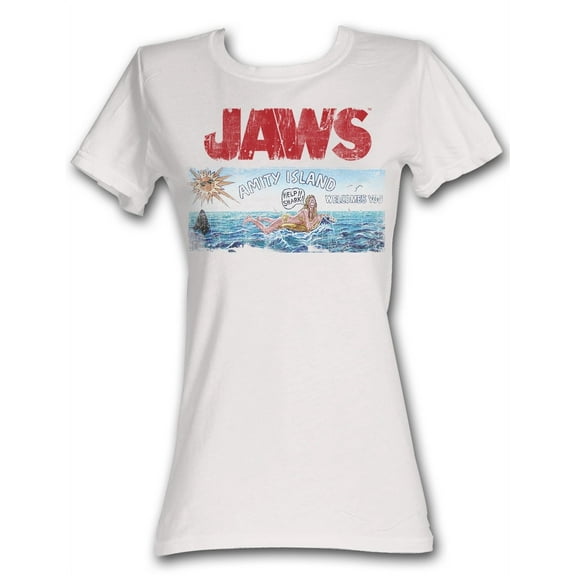 Jaws Island White Junior Women's T-Shirt