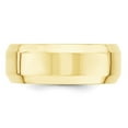 thumbnail image 4 of Auriga Fine Jewelry 10K Yellow Gold 8mm Beveled Edge Comfort Fit Wedding Band for Women Size- 11, 4 of 6