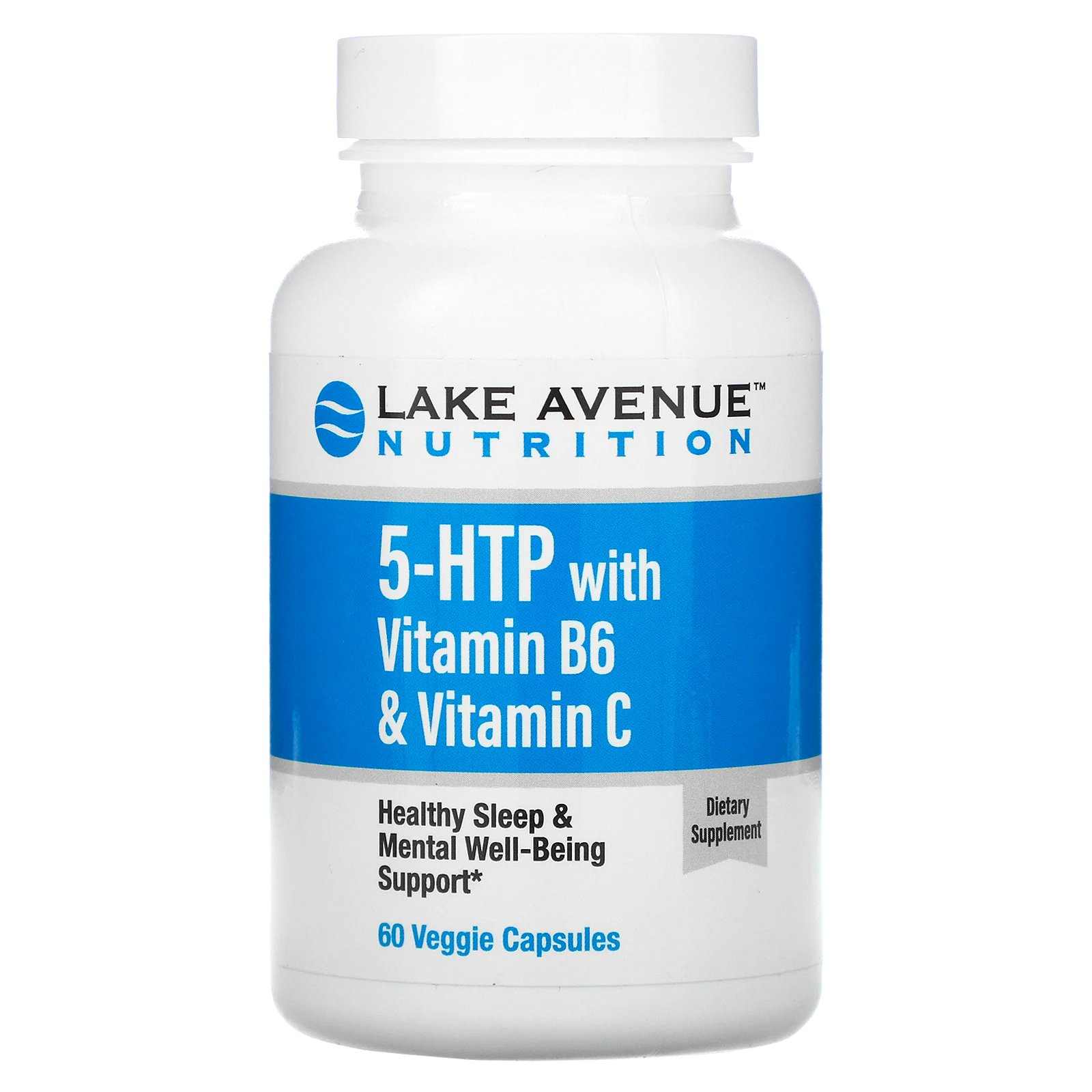 Lake Avenue Nutrition 5HTP with Vitamin B6 & Vitamin C, 60 Veggie