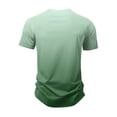 thumbnail image 5 of WTOBBY Men's Stylish V Neck Short Sleeve T-Shirt with Gradient Print Soft, Lightweight, and Breathable, Perfect for Casual Outings, Summer Wear, and Everyday Style,Mint Green 2XL, 5 of 6