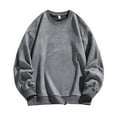 thumbnail image 2 of Men's Fashion Sweatshirts 2025 Dark Gray Pullover Casual Long Sleeve Plus Size 3XL, 2 of 8