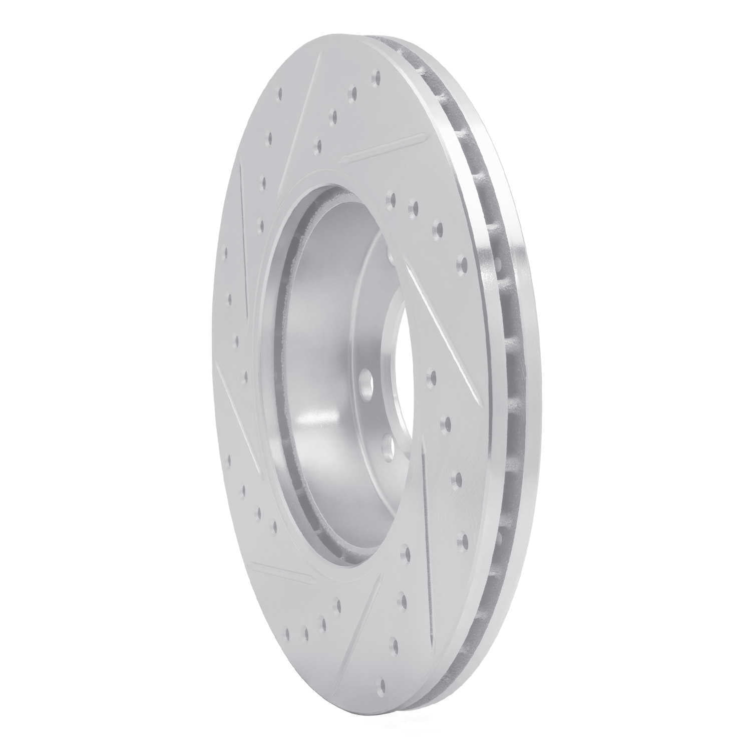 Dynamic Friction Company 631-31027R DFC Brake Rotor - Drilled And Slotted - Silver