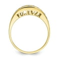 thumbnail image 5 of Solid 10k Yellow Gold I Love You Forever CZ Cubic Zirconia Ring Band Size 9, 5 of 7