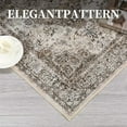 thumbnail image 3 of CAROMIO 8' x 10' Area Rug for Dining Room Boho Vintage Floral Bedroom Indoor Carpet, Brown, 3 of 6