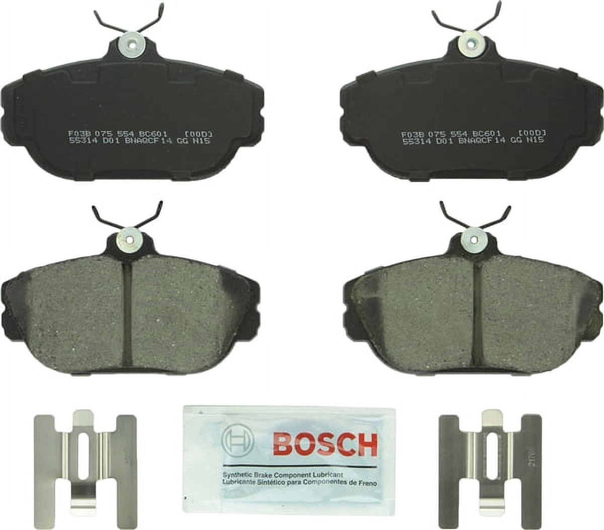 Bosch Quiet Cast Ceramic w/Hardware Brake Pad Set, and Shims Fits select: 2001-2003 FORD TAURUS, 1999 FORD TAURUS SE