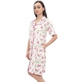 thumbnail image 1 of Bimba Chemise de Nuit à Manches Courtes Imprimé Floral pour Femmes avec Poches - 20, 1 of 6