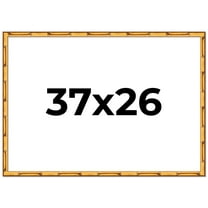 37x26 Frame Gold Bamboo Solid Wood Picture Frame | 1 Inch Moulding Width | Interior Frame Depth