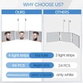 thumbnail image 2 of Vanexiss Rechargeable 3 Way Mirror for Hair Cutting, Real Glass Adjustable Trifold Mirror with 3 Color Temps LED Light & Telescoping Hooks for Makeup, Shaving & Styling, 2 of 7