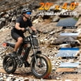 thumbnail image 3 of GugoIs 750W Electric Bike for Adults, 20" * 4.0 Electric Mountain Bike, 48V 20Ah Removable Battery Fat Tire Ebike, Full Suspension with Phone Holder & Bag, Max.28mph, UL2849, 3 of 8