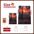 thumbnail image 3 of Naloa Cat Watching City Sunset Drawstring Christmas Bags, 3D Xmas Gift Bags, Christmas Wrapping Bags, Xmas Goodie Bags, Treat Pouch Bags, Party Favor Bags-Small, 3 of 9
