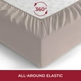 thumbnail image 3 of Mellanni Extra Deep Pocket Fitted Sheet up to 21", Microfiber, 1 Piece Full, Tan, 3 of 7