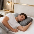 thumbnail image 5 of Memory Foam Neck Pillow Queen Size Cooling Cervical Pillow, Ergonomic Bed Pillow for Side Back and Stomach Sleepers with Adjustable Loft,B, 5 of 9