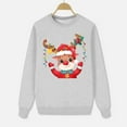 thumbnail image 5 of Gyexs Matching Christmas Sweaters - Christmas Shirts for Family 2025, Cartoon Print Trendy O-Neck Xmas Shirts Breathable Winter Clothes (Dad, Grey, L), 5 of 5
