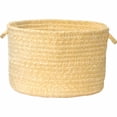 thumbnail image 6 of 14" Beige Handmade Round Braided Basket with Handles, 6 of 7