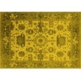 thumbnail image 1 of Ahgly Company Machine Washable Indoor Rectangle Oriental Yellow Traditional Area Rugs, 3' x 5', 1 of 4