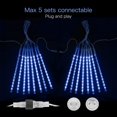 thumbnail image 3 of Sinhoon Meteor Shower Rain Lights, 11.8inch 8 Tube 192 LEDs Christmas Icicle Lights for Christmas Trees, Patio Garden Lawn Outdoor Decorations(Blue), 3 of 5