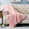 thumbnail image 2 of Couverture en Molleton Format Jeté Rose Légère Couverture Jetée Super Douce Confortable Couverture en Microfibre, 2 of 6