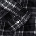 thumbnail image 6 of Mens Plaid Flannel Hoodie Jacket Long Sleeve Casual Button Up Quilted Buffalo Sweatshirt Top Thermal Fall Winter Outwear, 6 of 6