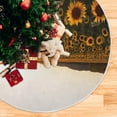 thumbnail image 5 of FMSHPON Sunflower Field Xmas Christmas Tree Skirt Stand Mat for Holiday Party Decoration Indoor Outdoor 48 inches, 5 of 6