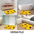 thumbnail image 6 of 1pc Bees and Flowers Absorbent Non-Slip Bathroom Thickened Flannel Rug Decor,Soft,Quick Drying,Suitable For Indoor/outdoor Use,Bathrooms,Bedrooms,Kitchens,Terrace,Laundry Rooms,16"x24", 6 of 9