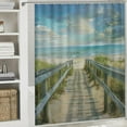 thumbnail image 5 of BCIIG  Seaside Shower Curtain, Boardwalk Over Dunes at Beach Pinery Provincial Park Ontario Canada, Cloth Fabric Bathroom Decor Set with Hooks,, 5 of 6