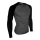 thumbnail image 1 of Playera Manga Ranglan Manga Larga Cuerpo Color Gris Oxford, 1 of 3