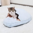 thumbnail image 4 of Bangcool Kitten Sleeping Bed Soft Egg Shell Design Cat Bed Puppy Sleep Bed for Winter, 4 of 10