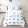 thumbnail image 2 of Castle Fairy Kawaii Bowknot Bedding Comforter Set,Dreamy Ribbon Bow Queen Bedding Sets, 2 of 8