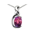 thumbnail image 3 of Tommaso Design� Oval 9x7mm Simulated Alexandrite Pendant Necklace, 3 of 9