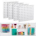 thumbnail image 2 of 4 Piece Pegboard Wall Organizer, White Hanging, for Craft Room, Garage, Kitchen, Living Room, 2 of 5