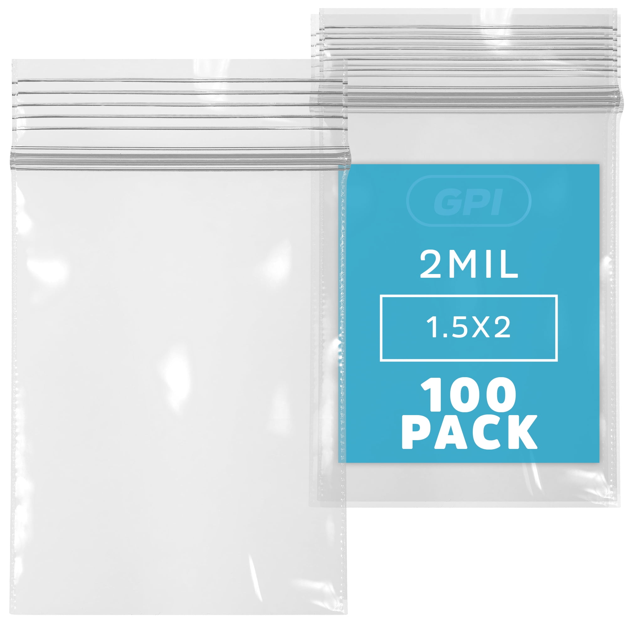 GPI Pack of 100 Clear Plastic Zip Bags Durable Resealable for Travel Storage Packaging in Estonia at 41 Rating 5