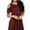 Wine Red, variant on ZXSXSY Women Cold Shoulder Solid Color Party Dress with Pocket