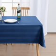 thumbnail image 1 of Striped Square Tablecloth Beige - Stainproof, Spillproof and Waterproof Washable Polyester Fabric 4 ft Table Cloth for Outdoor Picnic and Banquet, 54 x 54 Inch, 1 of 15