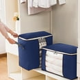 thumbnail image 6 of king do way Foldable Storage Bag Organizers with Zips,Reinforced Handles&Window Large Capacity Clothes Storage Bag Thick Fabri Anti-Mold Moistureproof for Comforters,Blankets,Bedding, 6 of 13