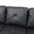thumbnail image 5 of Star Home Living Corp Chris Faux Leather Left Facing Sectional Black, 5 of 5