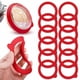 thumbnail image 1 of Cateissary 12 pack/lote fácil instalación y reemplazo junta de silicona a prueba de fugas sellos herméticos para tapa de tarro Cocina y Comedor rojo 97mm*70mm*2mm, 1 of 6