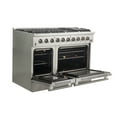 thumbnail image 3 of Forno Galiano 48-Inch Freestanding Gas Range, Stainless Steel, 8 Burners, 107,000 BTU, Griddle, Double Ovens, Energy Efficient, 3 of 12