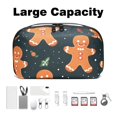 thumbnail image 3 of Christmas Digital Bag Oxford Cloth Waterproof Travel Organizer Charger Pouch Cell Phone Charger Station Computer Cord Organizer 5.9x9.44x3.14 in, 3 of 6