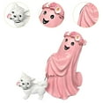 thumbnail image 6 of CarpNettore Ghost Walking Dog Statue Art Ghost with Dog Figurine for Indoor Mantel Hotel Pink, 6 of 9